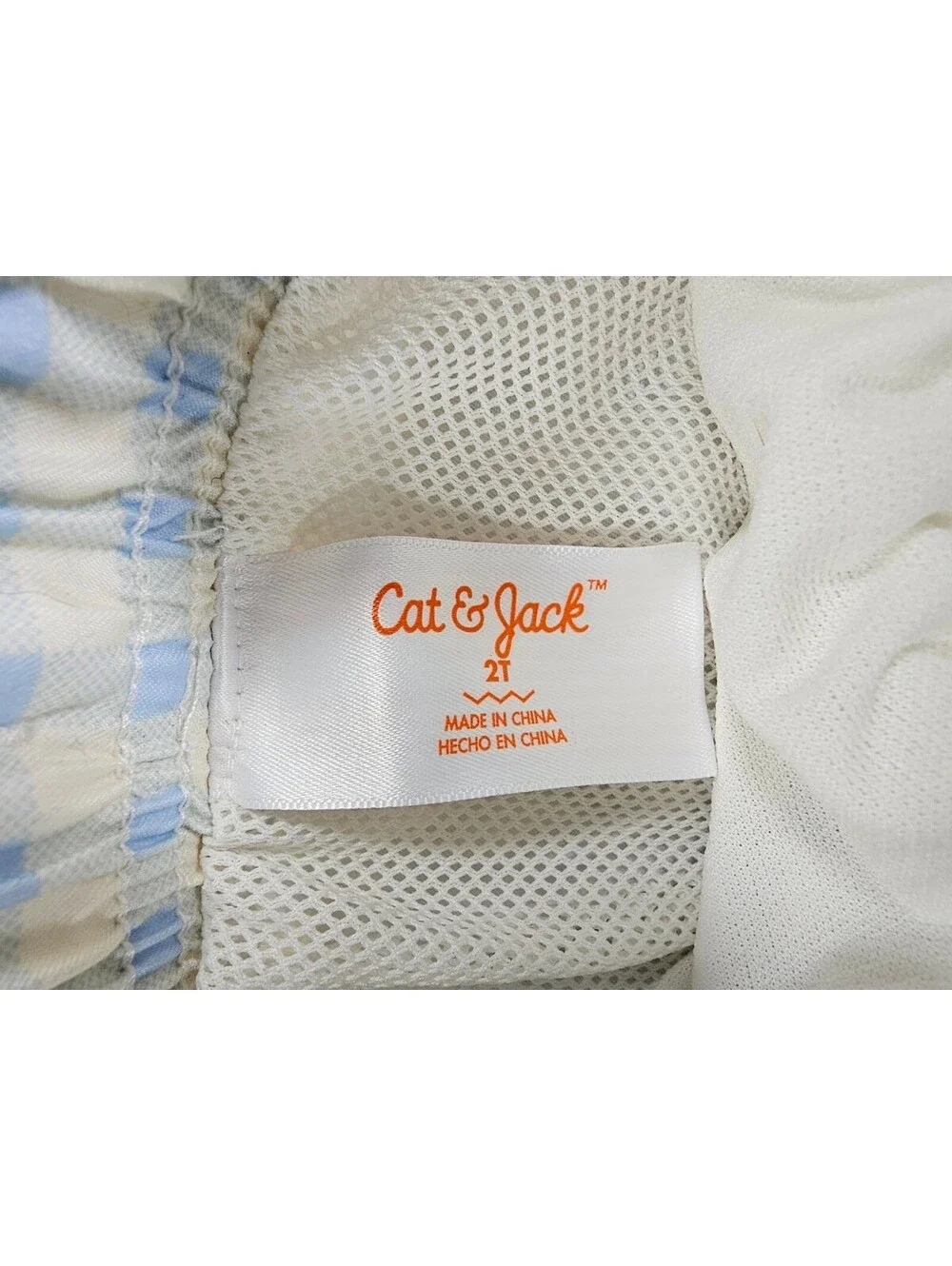 Cat & Jack Blue Gingham Boys Swim Shorts. Size 2T #Americana